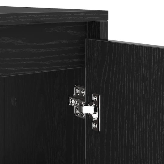 vidaXL Cabinet de baie Mobilier pentru baie L87xA60xÎ89cm Negru