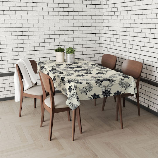 Hermia Tablecloth Ecru-Black 140x180cm