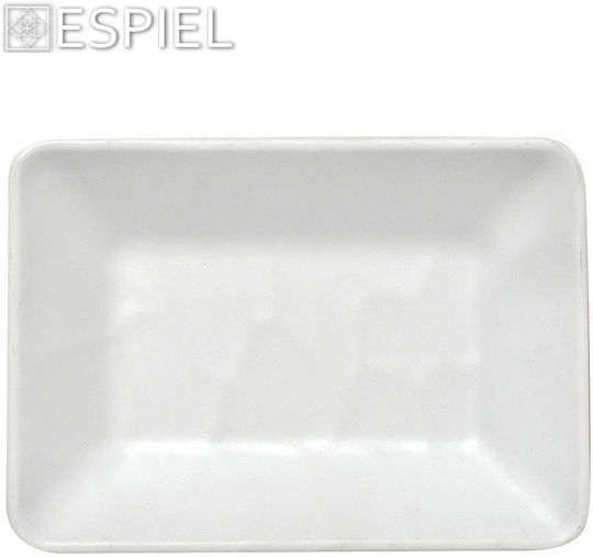 Espiel Wavy Matte Πιατέλα Σερβιρίσματος Τετράγωνη Μελαμίνης Λευκή 17x12.5εκ. Espiel Wavy Matte Πιατέλα Σερβιρίσματος Τετράγωνη Μελαμίνης Λευκή 17x12.5εκ.