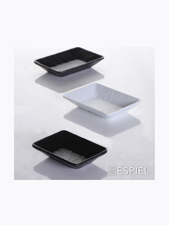 Espiel Wavy Matte Сервизна Плато Квадратна Меламин Бял 17x12.5бр 1бр