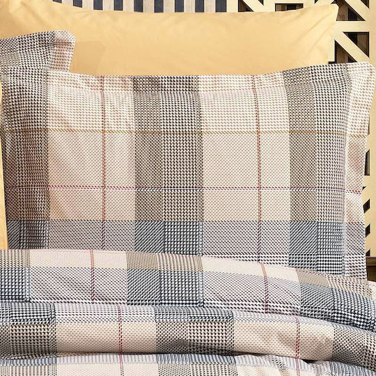 Dimcol Μαξιλαροθήκη με Φάσα Beige 50x70εκ.