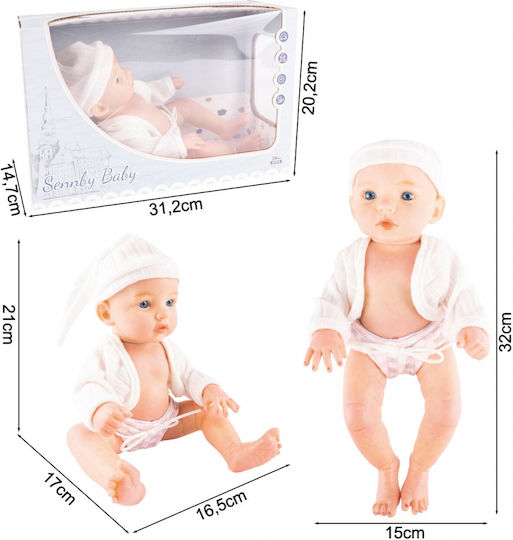 MalPlay Păpușă Bebe Pentru 3+ Ani 31.2 Cm