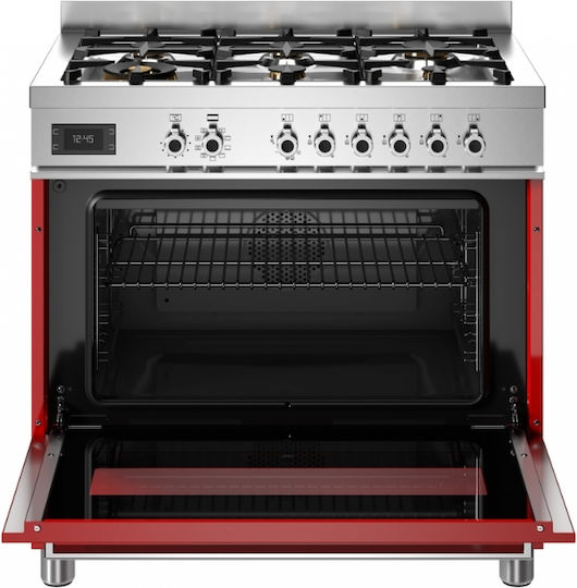Bertazzoni Cooker 103lt with Natural Gas Hobs W89.5cm. Red