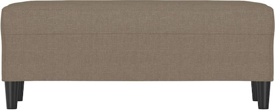 Taburet Tapițat cu Țesătură Galben Deschis 100x35x41cm