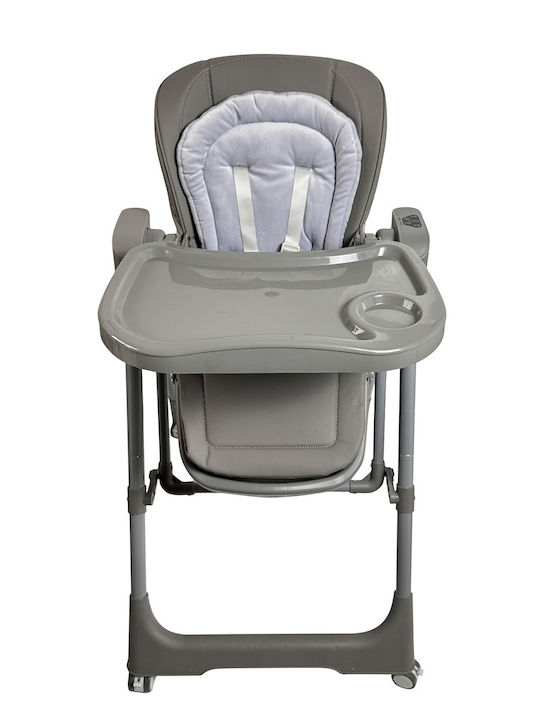 ForAll Galaxy Klappbarer Baby Hochstuhl 3 in 1 mit Höhenverstellbar in Grau