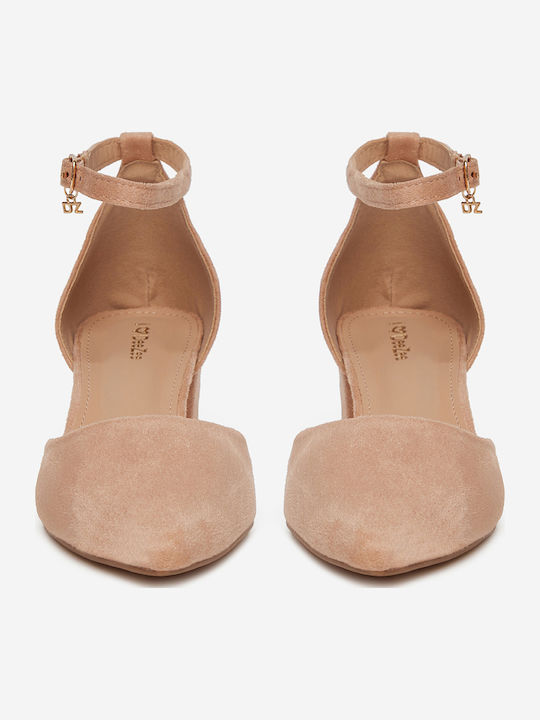 Pantofi cu toc Bej