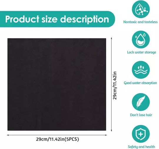 Țesături De Curățare Microfibră Utilizare Generală Neagră 30×30cm