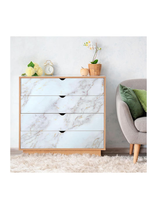 White Marble Wallpaper Sticker 40cm x 300cm