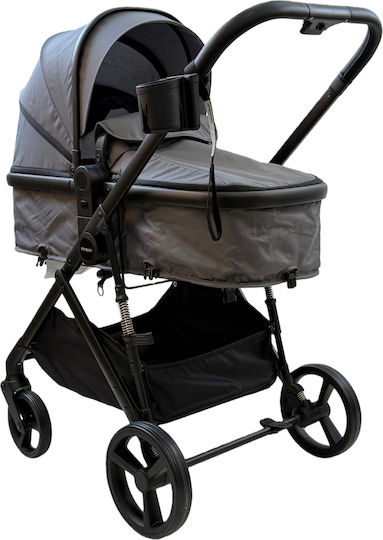 ForAll Fun Baby Star Adjustable 3 in 1 Baby Stroller Suitable for Newborn Gray