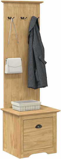 Eingangsmöbel mit Schrank Honey Brown 50x40x156.7cm