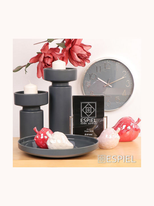 Espiel Διακοσμητικό Μπωλ Γυάλινο Γκρι 14x21cm