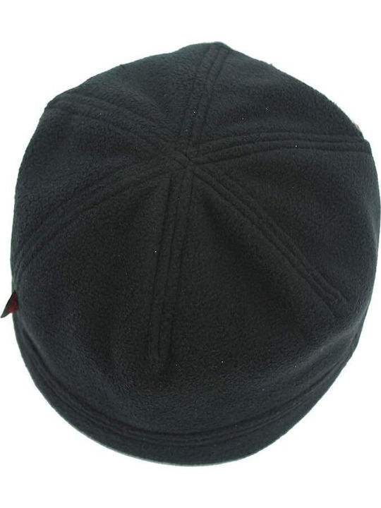 Σκουφάκι Διπλής Επένδυσης Αντιανεμικό Beanie Unisex Fleece Beanie Knitted in Black color