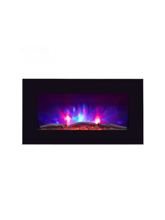 Hitense L.e.d Wall Mounted Electric Fireplace 2000W 73x11.4cm Black