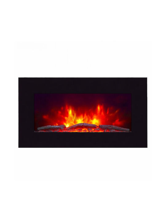 Hitense L.e.d Wall Mounted Electric Fireplace 2000W 73x11.4cm Black