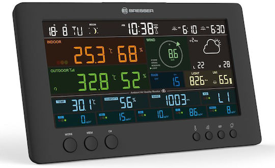 Bresser 7003700 Wireless Digital Weather Station Tabletop Gray