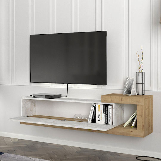 Volare Επιτοίχιο Λευκό Εφέ Μαρμάρου - Sapphire Oak 150x29.6x38.6εκ. Volare Επιτοίχιο Λευκό Εφέ Μαρμάρου - Sapphire Oak 150x29.6x38.6εκ.