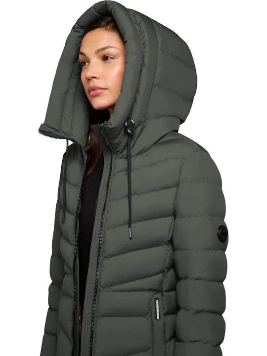 Lungă Jachetă de femei Puffer Khaki