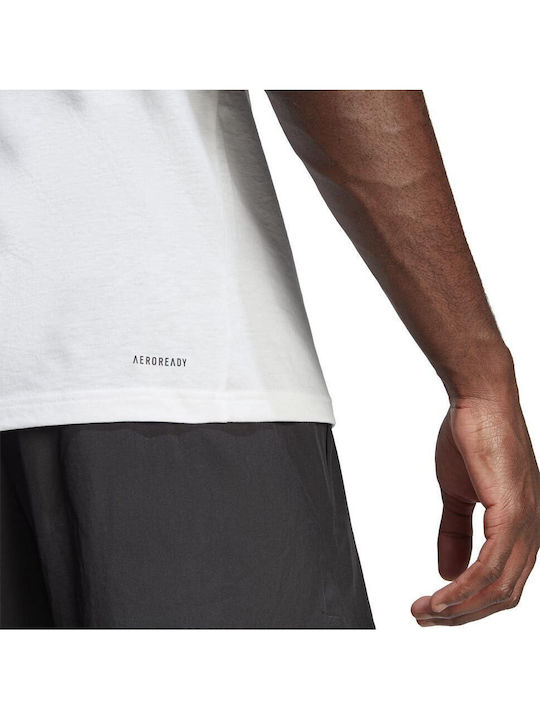 Essentials Feelready Aeroready Спортна Тениска Бяла