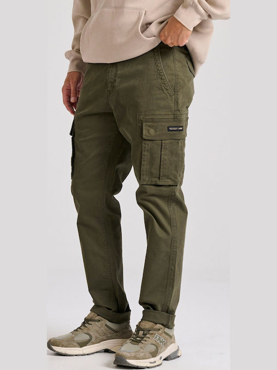 Ανδρικό Παντελόνι Cargo Regular Fit Πράσινο