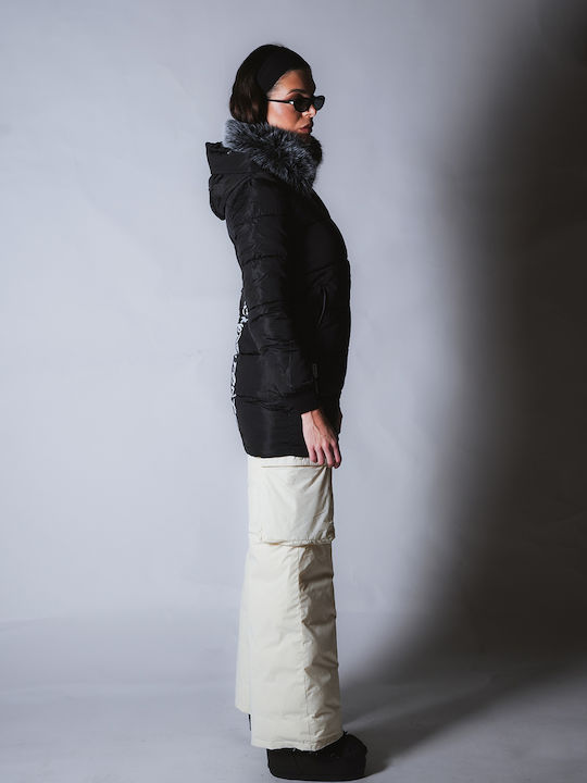 Lungă Jachetă de femei Puffer Waterproof Black