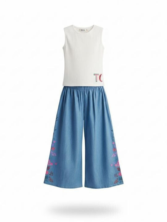 Set pentru copii cu pantaloni Vară 2buc Albastru