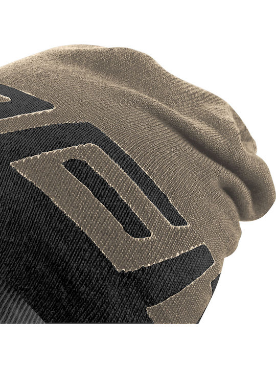 Beanie Unisex Σκούφος Πλεκτός σε Χακί χρώμα