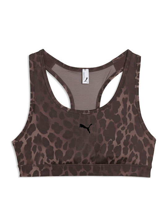 4keeps Women's Sports Bra without Padding Brown/black