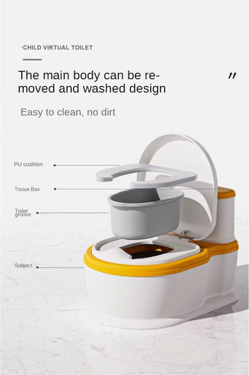 Little Mom Potty Bowl with Sounds & Lid Gray