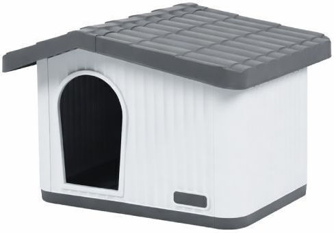 Luxe Dog House Plastic Gray