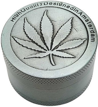 Râșniță Metalică 40mm 3 Poziții Argintie Leaf