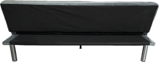 Elvore Τριθέσιος Καναπές Κρεβάτι Γκρι 190x83x74εκ.