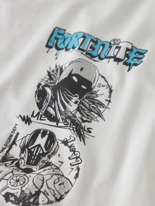 Kids Tops White Fortnite T-shirt