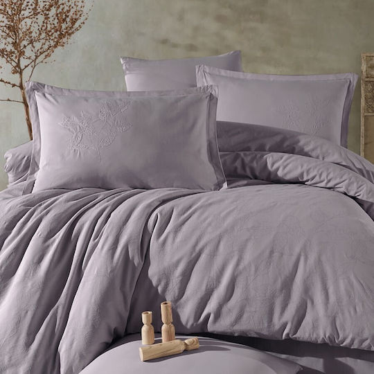 Clasy Home Σετ Διπλή 200x220cm Lilac Clasy Home Σετ Διπλή 200x220cm Lilac