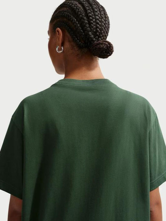 Damen Oversized T-Shirt Green/white