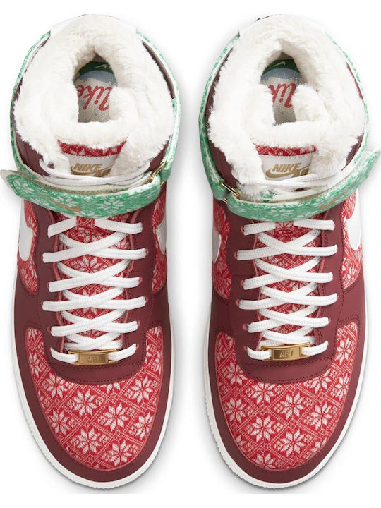 Air Force 1 High Boots Burgundy
