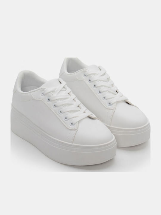Damen Flatforms Sneakers Weiß
