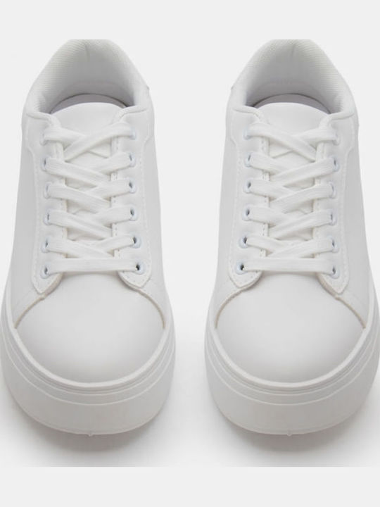 Damen Flatforms Sneakers Weiß