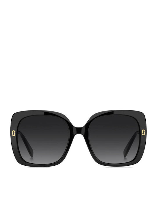 Marc Jacobs Unisex Sunglasses With Black Horn-Rimmed Frame And Grey Gradient Lens MJ 1138/S 807/9O