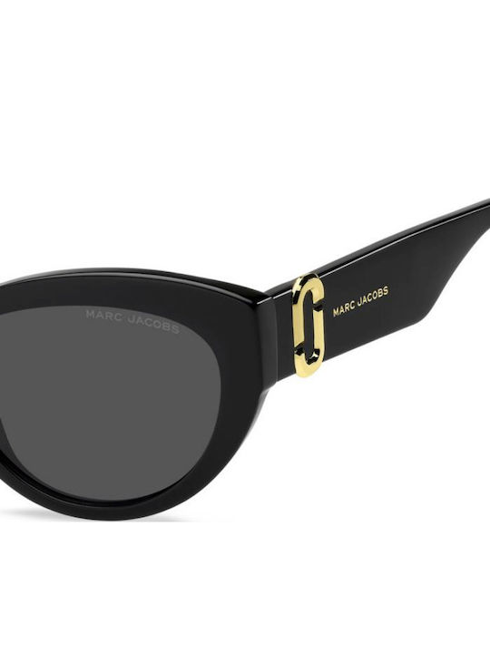 Marc Jacobs Unisex Γυαλιά Ηλίου με Μαύρο Κοκκάλινο Σκελετό και Γκρι Φακό MARC 883/S 807/IR