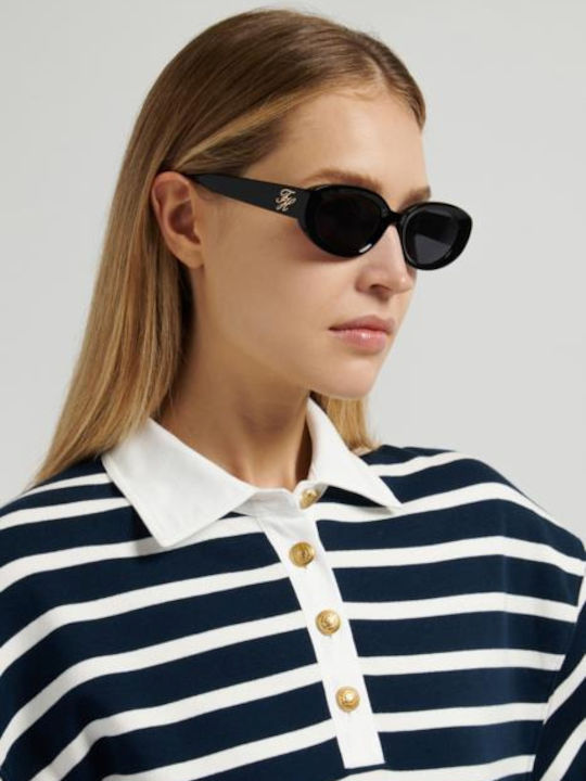 Tommy Hilfiger Unisex Γυαλιά Ηλίου με Μαύρο Κοκκάλινο Σκελετό και Μαύρο Φακό TH2344/S 807/52