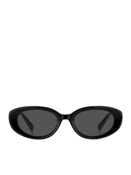 Tommy Hilfiger Unisex Γυαλιά Ηλίου με Μαύρο Κοκκάλινο Σκελετό και Μαύρο Φακό TH2344/S 807/52