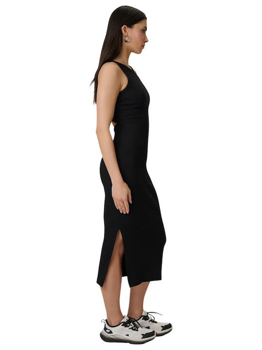 Summer Midi Knitted Dress Black