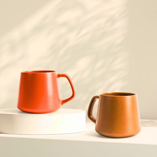 Miamio Cană Ceramică Bej 420ml 4buc