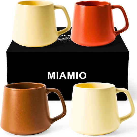 Miamio Cană Ceramică Bej 420ml 4buc