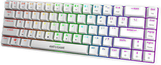 Fifine GK1W Gaming Mechanical Keyboard 65% with RGB lighting (English US) White