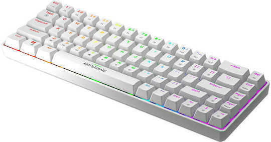 Fifine GK1W Gaming Mechanical Keyboard 65% with RGB lighting (English US) White