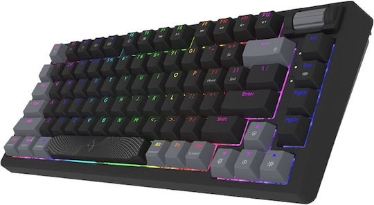 Aqirys Adara Mini Gaming Μηχανικό Πληκτρολόγιο 75% με Haimu Pink διακόπτες και RGB φωτισμό (International English)