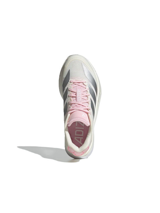 Adizero Boston 13 Дамски Спортни обувки Running Core White / Silver Metallic / Clear Pink