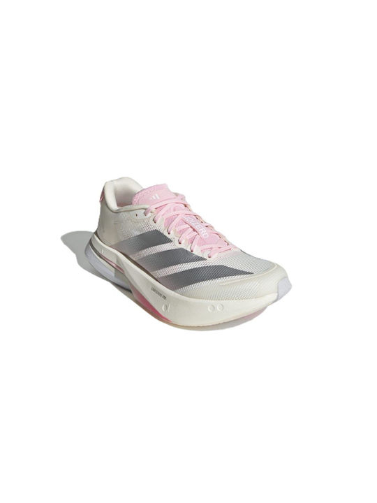 Adizero Boston 13 Дамски Спортни обувки Running Core White / Silver Metallic / Clear Pink