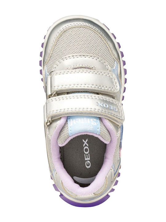B Lightyloo Kids Sneakers Anatomic with Lights Silver